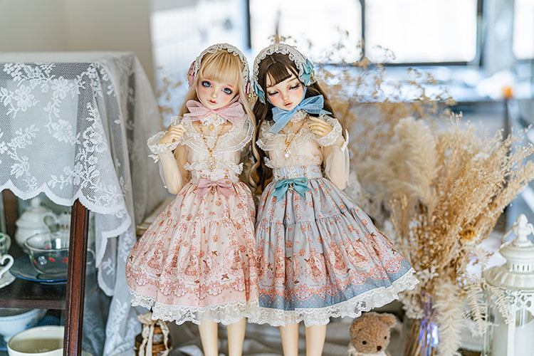 【SD/DD~SD16girl】 ribbon rabbit skirt set