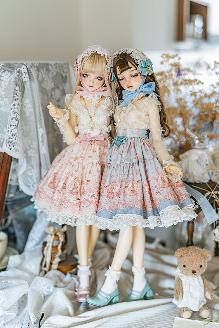 【SD/DD~SD16girl】 ribbon rabbit skirt set