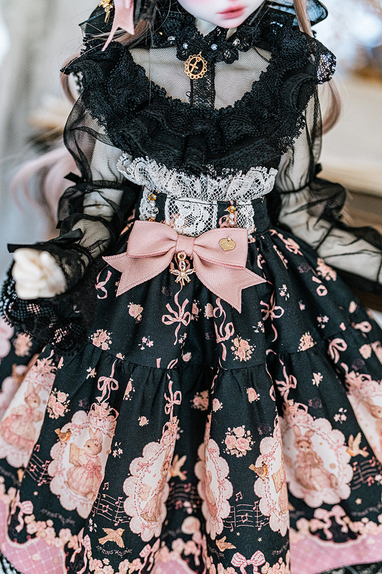 【SDM/MDD】 ribbon rabbit skirt set