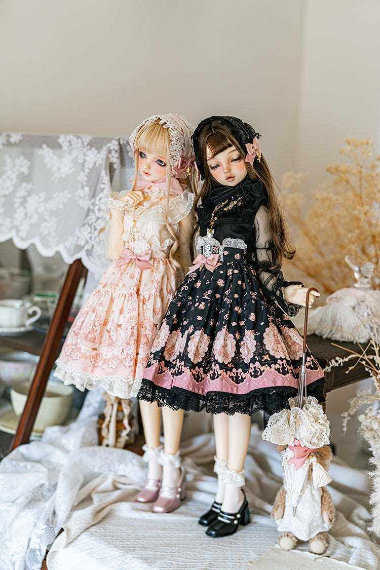 【SD/DD~SD16girl】 ribbon rabbit skirt set