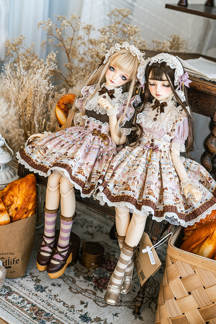 【SD/DD~SD16girl】 chocolate factory skirt set