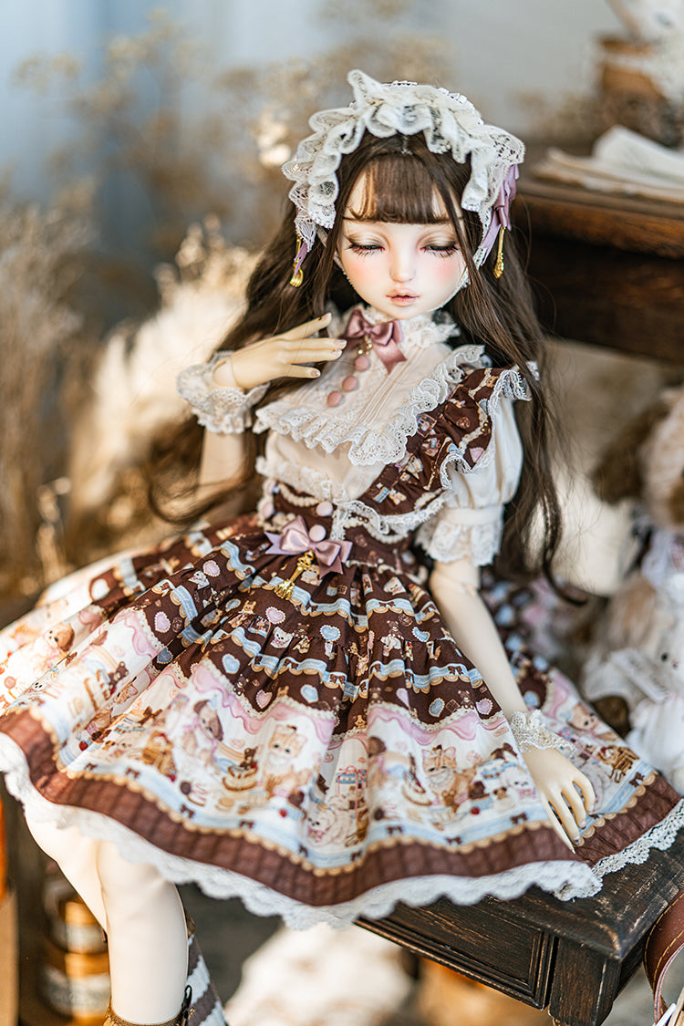 【SD/DD~SD16girl】 chocolate factory skirt set