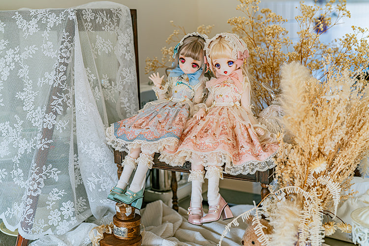 【SDM/MDD】 ribbon rabbit jumpskirt set