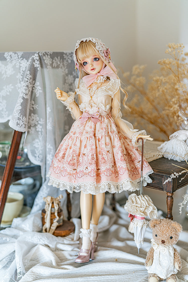 【SD/DD~SD16girl】 ribbon rabbit skirt set