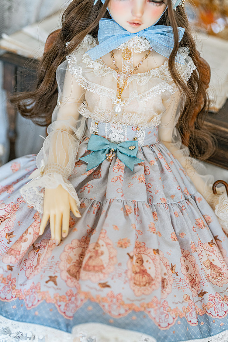 【SD/DD~SD16girl】 ribbon rabbit blouse