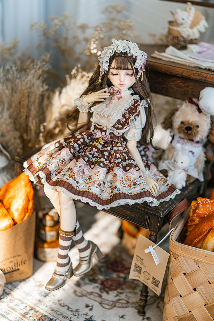 【SD/DD~SD16girl】 chocolate factory skirt set