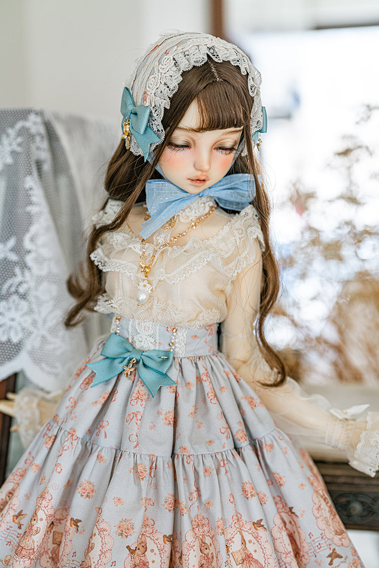 【SD/DD~SD16girl】 ribbon rabbit blouse