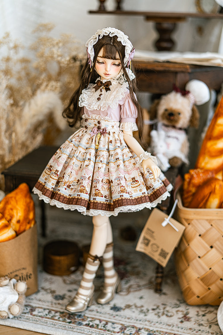 【SD/DD~SD16girl】 chocolate factory skirt set