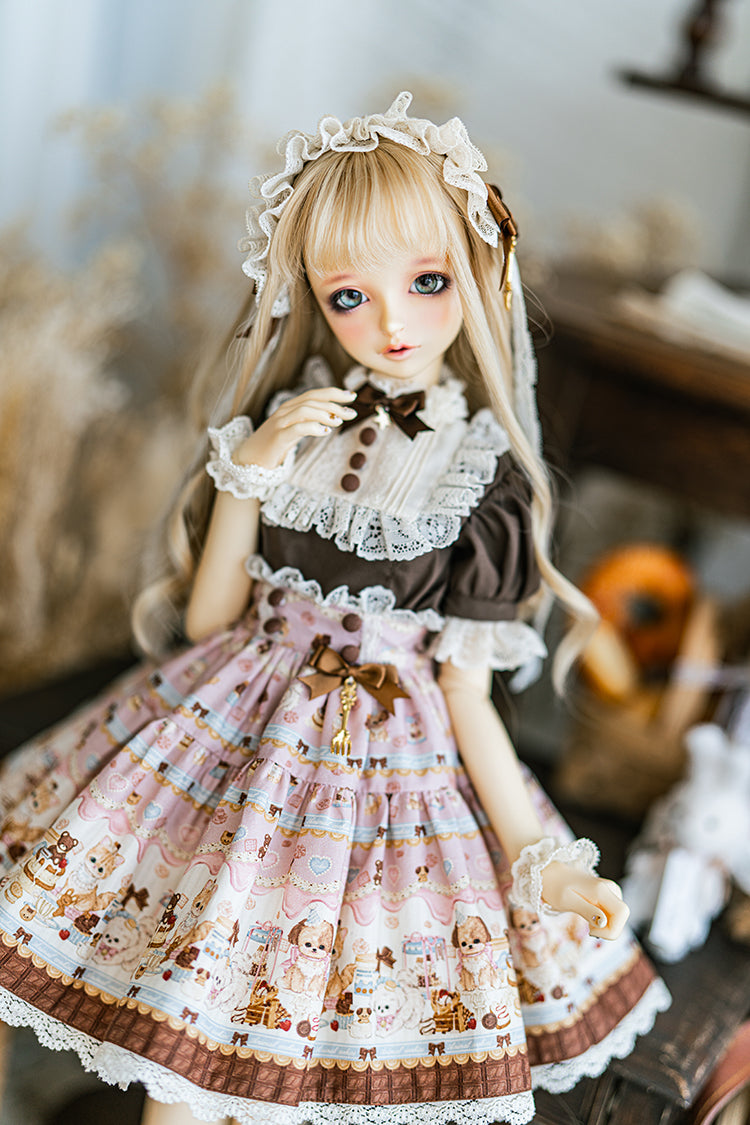 【SD/DD~SD16girl】 chocolate factory skirt set