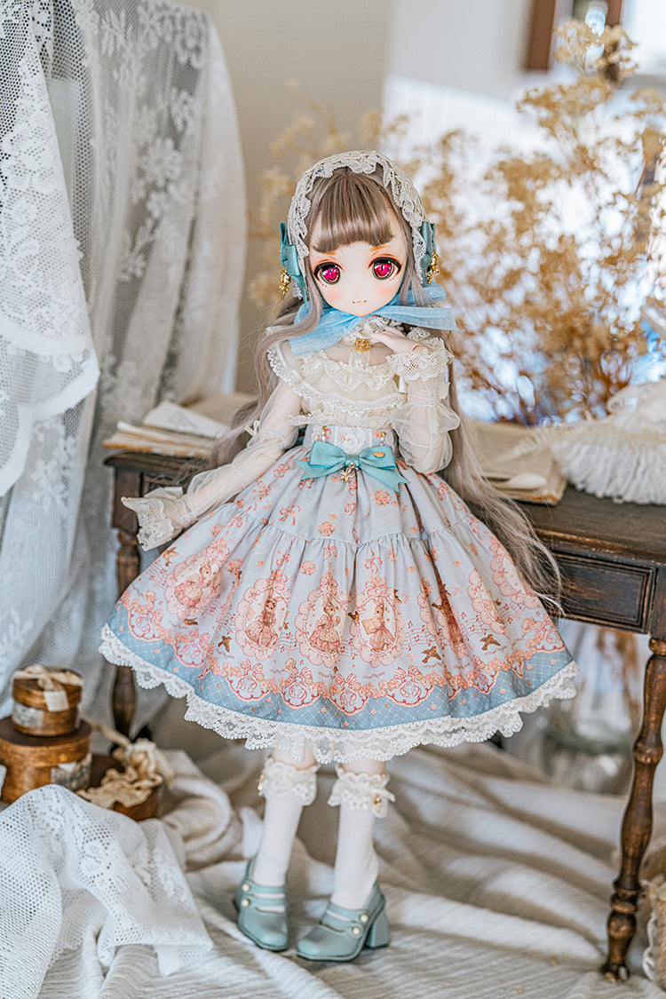 【SDM/MDD】 ribbon rabbit skirt set