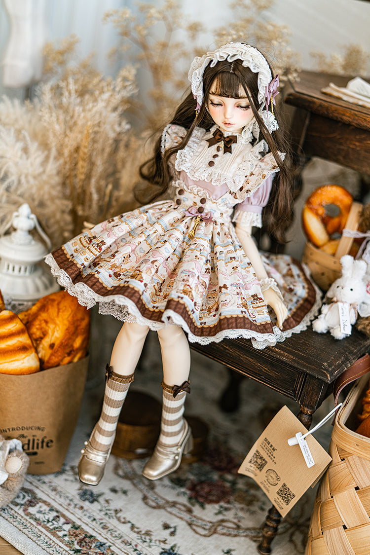 【SD/DD~SD16girl】 chocolate factory skirt set