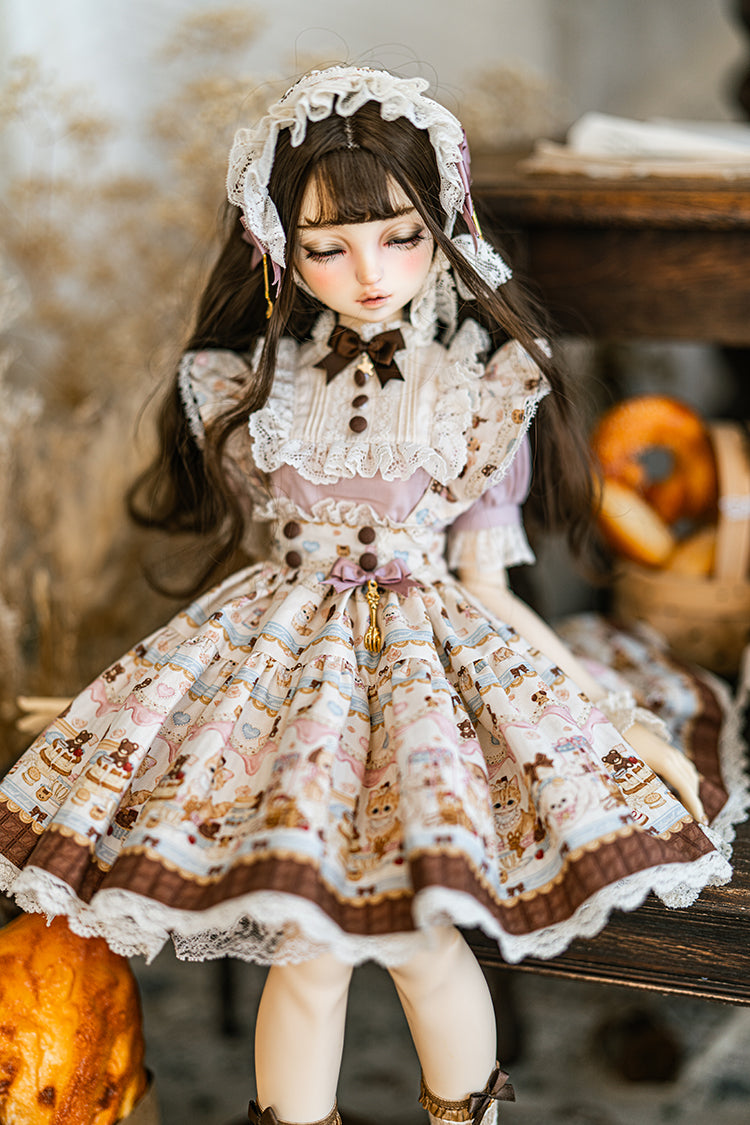 【SD/DD~SD16girl】 chocolate factory skirt set