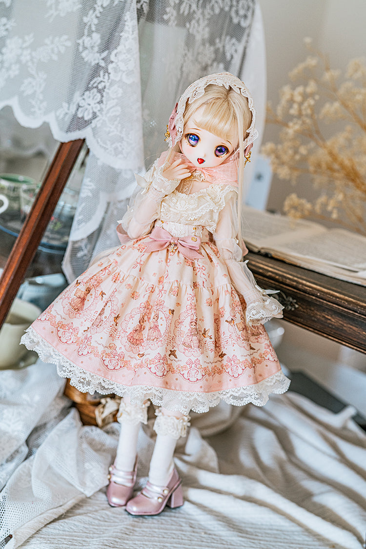 【SDM/MDD】 ribbon rabbit skirt set