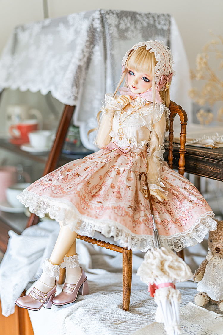 【SD/DD~SD16girl】 ribbon rabbit skirt set