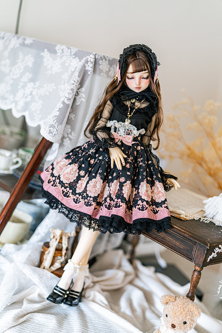 【SD/DD~SD16girl】 ribbon rabbit skirt set