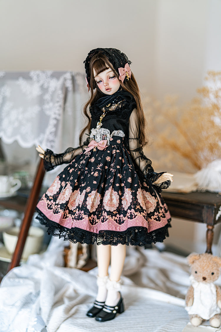 【SD/DD~SD16girl】 ribbon rabbit skirt set