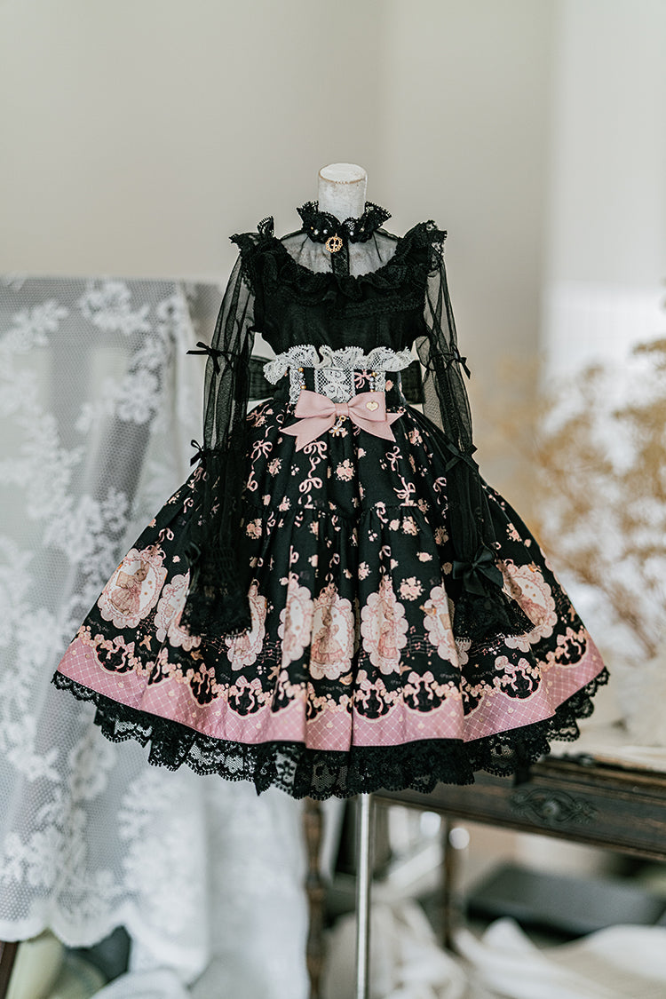 【SD/DD~SD16girl】 ribbon rabbit skirt set