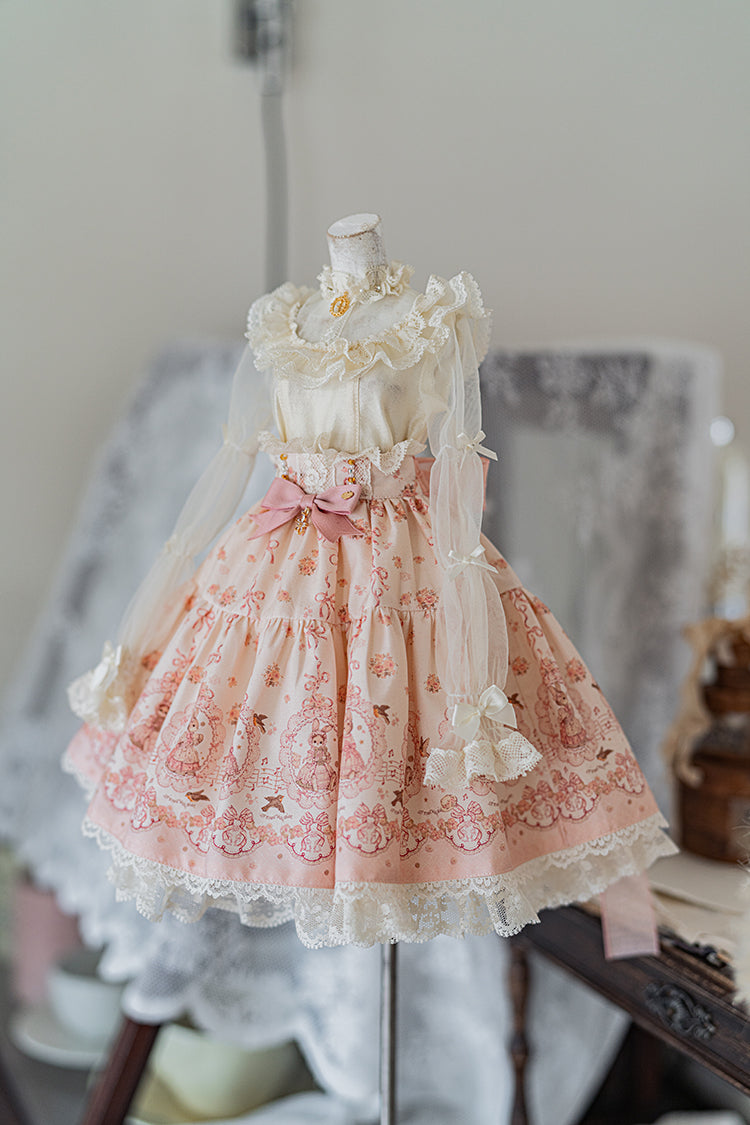 【SD/DD~SD16girl】 ribbon rabbit skirt set