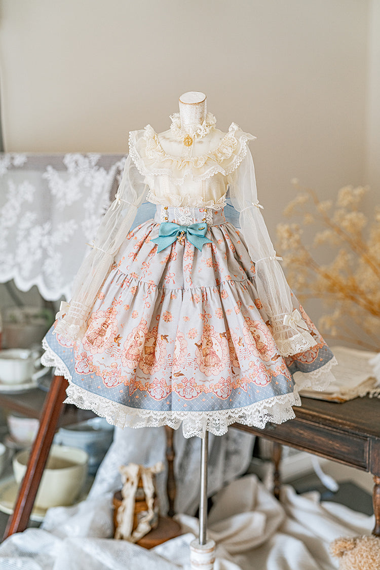 【SD/DD~SD16girl】 ribbon rabbit skirt set