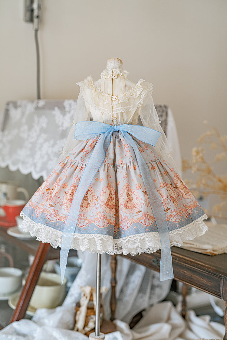 【SD/DD~SD16girl】 ribbon rabbit skirt set