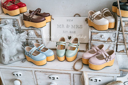 【1/3girl movable legs&DD】Two Belt Platform lolita Shoes