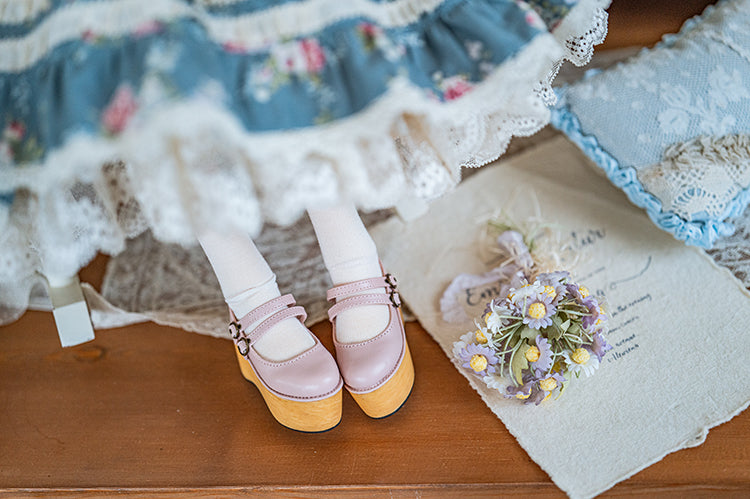 【1/3girl movable legs&DD】Two Belt Platform lolita Shoes