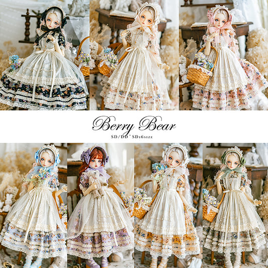 【SD/DD~SD16girl】 Berry Bear one-piece set
