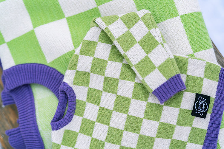 【人体大小】棋盘毛衣