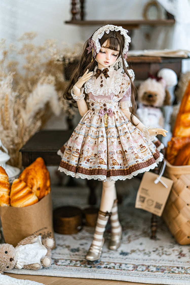 【SD/DD~SD16girl】 chocolate factory skirt set