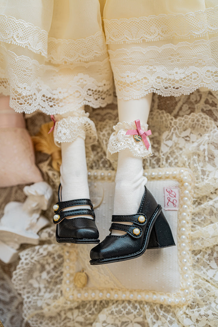 【1/4 heel foot/MDD】Pearl Lady heel Shoes