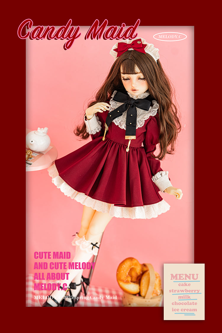 【SD/DD~SD16girl】 Candy Maid one-piece set short ver.