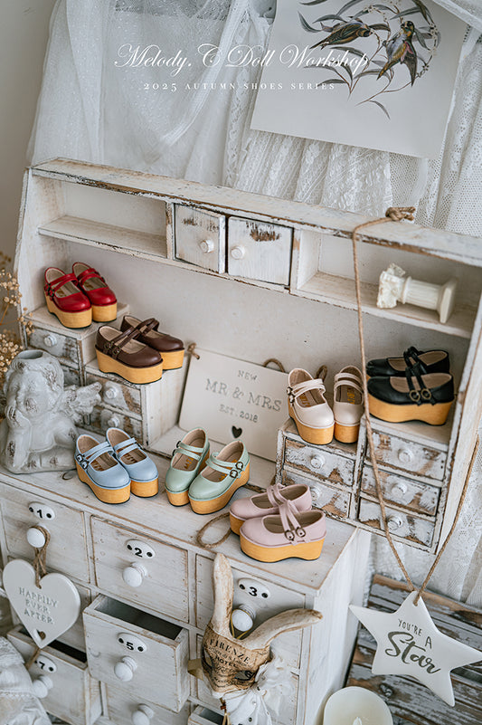 【1/3girl movable legs＆DD】Two Belt Platform lolita Shoes