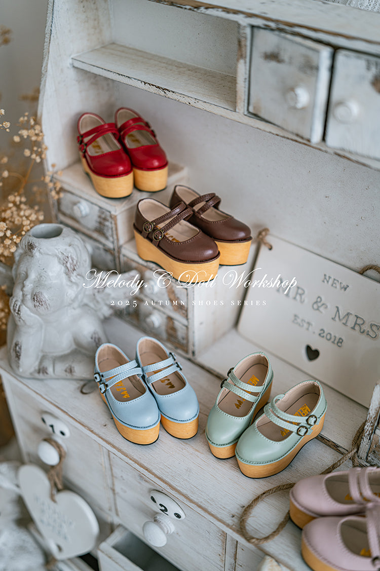 【1/3girl movable legs＆DD】Two Belt Platform lolita Shoes