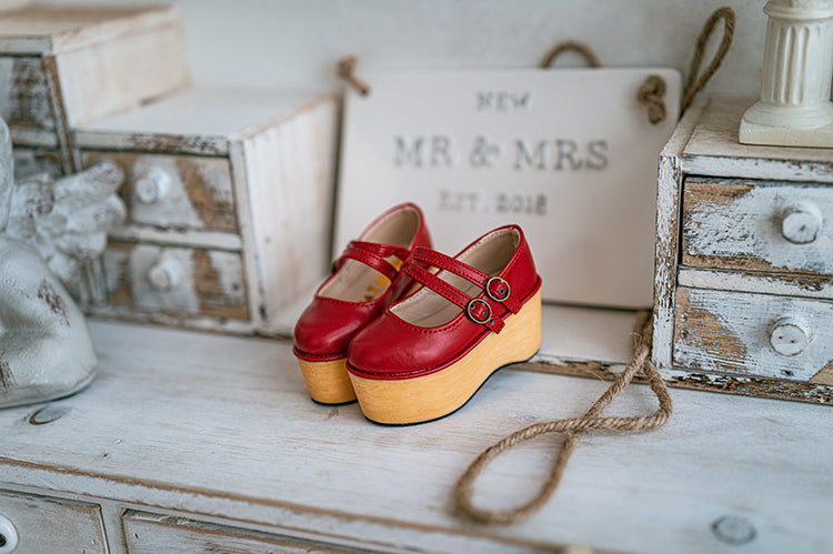 【1/3girl movable legs＆DD】Two Belt Platform lolita Shoes