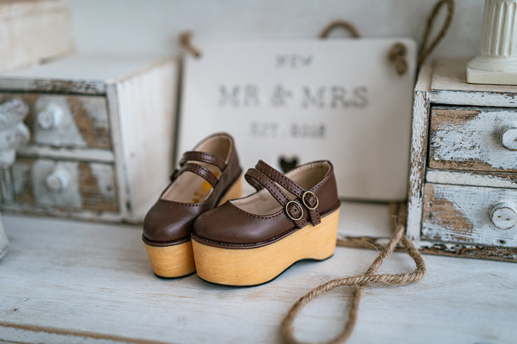 【1/3girl movable legs＆DD】Two Belt Platform lolita Shoes