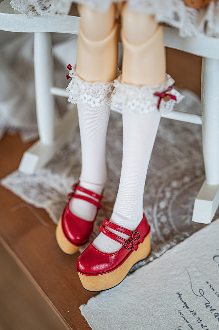【1/3girl movable legs＆DD】Two Belt Platform lolita Shoes