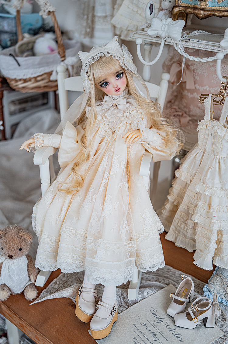 【1/3girl movable legs＆DD】Two Belt Platform lolita Shoes