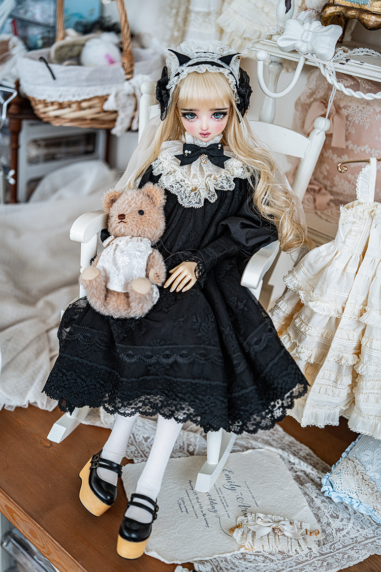 【1/3girl movable legs＆DD】Two Belt Platform lolita Shoes