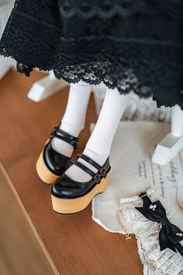【1/3girl movable legs＆DD】Two Belt Platform lolita Shoes