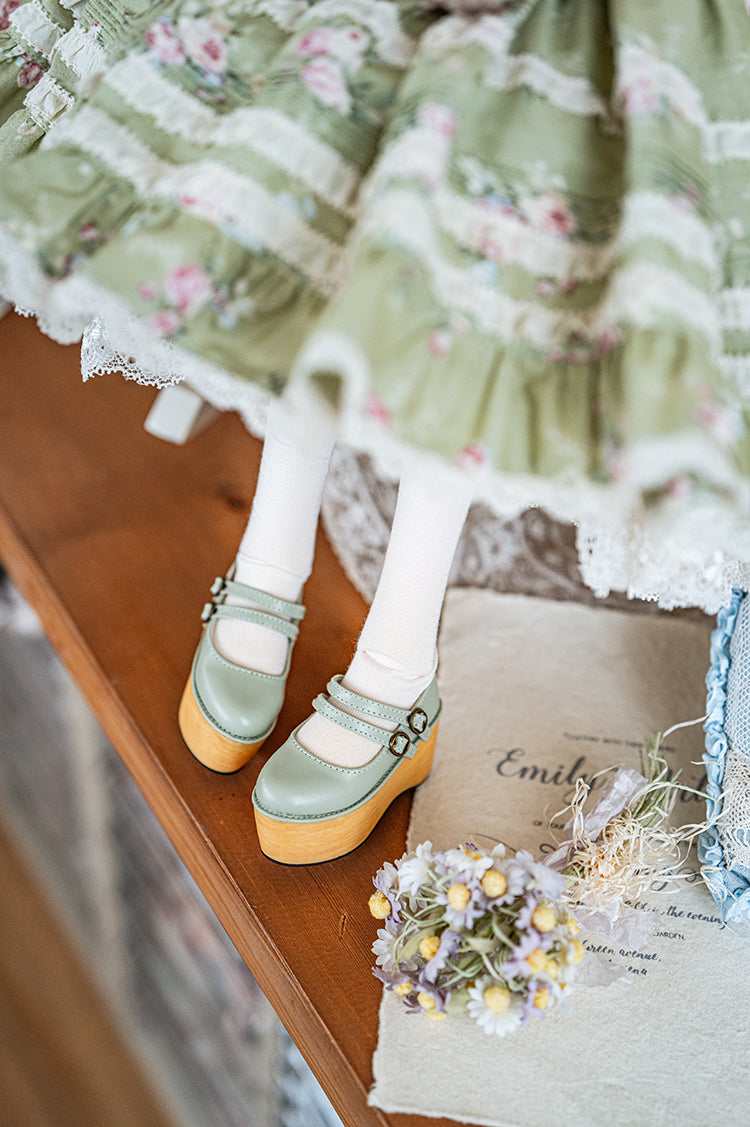【1/3girl movable legs＆DD】Two Belt Platform lolita Shoes