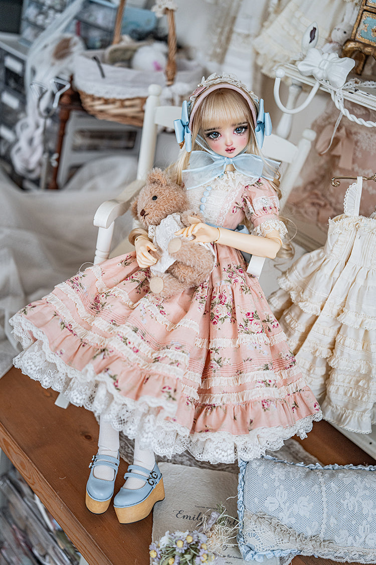 【1/3girl movable legs＆DD】Two Belt Platform lolita Shoes
