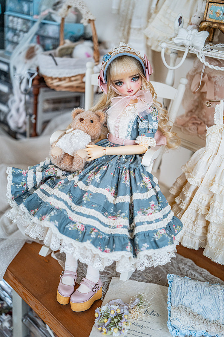 【1/3girl movable legs＆DD】Two Belt Platform lolita Shoes
